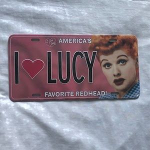 I Love Lucy License Plate Decoration